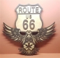 Preview: Adler Route 66 Wandbild für Biker, Rocker aus Holz