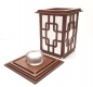 Preview: Tanno Design® Japan Kerzenhalter Emi mit Teelichtfunktion nussbraun