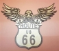 Preview: Adler Route 66 Wandbild für Biker, Rocker aus Holz