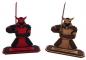 Preview: Samurai Figur Präsent - Domo Arigato -für Schüler, Trainer, Lehrer Dojo aus Holz birnbaum/braun