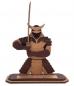 Preview: Samurai Figur Präsent - Domo Arigato -für Schüler, Trainer, Lehrer Dojo aus Holz birnbaum/braun