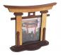 Preview: Tanno Design® Japan Torii Tor Hisa mit - Bilderrahmen - japanisches Standbild birnbaum/nussbraun