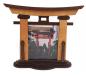 Preview: Tanno Design® Japan Torii Tor Hisa mit - Bilderrahmen - japanisches Standbild birnbaum/nussbraun