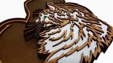 3D Bild Katze aus Holz - sehr aufwendig gearbeitet von Tanno Design