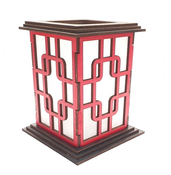 Tanno Design® Japan Kerzenhalter Emi mit Teelichtfunktion rot-schwarz