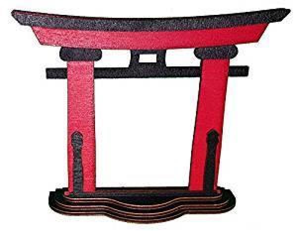 Tanno Design® Japan Torii Tor Hisa - japanisches Standbild rot/schwarz