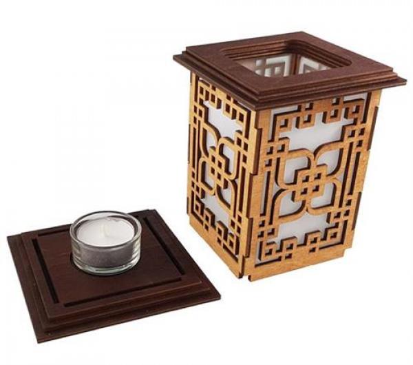 Tanno Design® Japan Kerzenhalter Ayu mit Teelichtfunktion braun/birnbaum